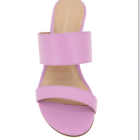 BCBG Walina Lucite Wedge Sandal in Pink Orchid New in Box Size 9.5 - Picture 5 of 13